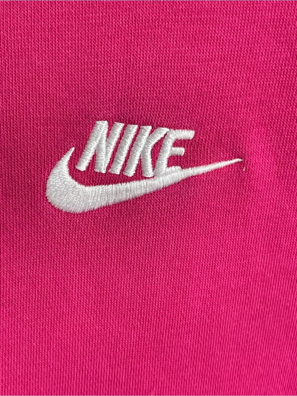 Nike Women's Hot Pink Crewneck Sweatshirt with White Logo